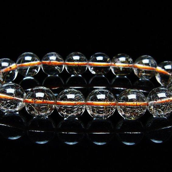 ルチルクォーツ（金針ルチル水晶） ブレスレット 11mm t50-9843 : 誠安
