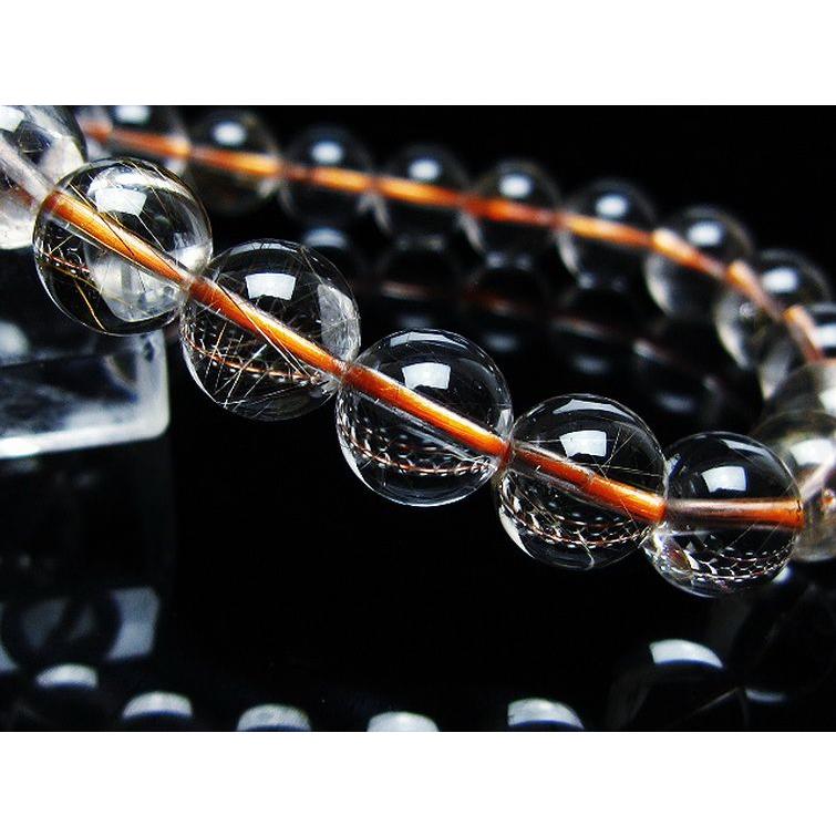 ルチルクォーツ（金針ルチル水晶） ブレスレット 9mm t50-9855 : 誠安