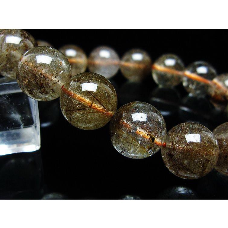 ルチルクォーツ（金針ルチル水晶） ブレスレット 12mm t50-9915 : 誠安