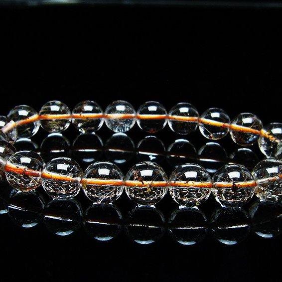 ★特選一石★開運ルチル☆【さまざまな色の針入り水晶♢MIXルチルクォーツ】❤️ ルチルクォーツ（金針ルチル水晶） ブレスレット 9mm t50-9925 : 誠安