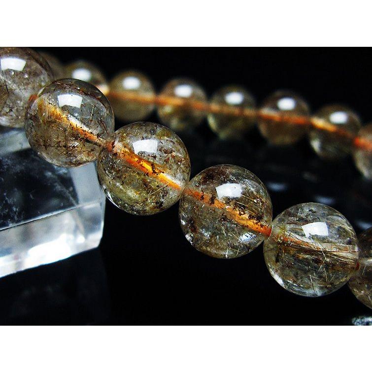 ルチルクォーツ（金針ルチル水晶） ブレスレット 10mm t50-9937 : 誠安