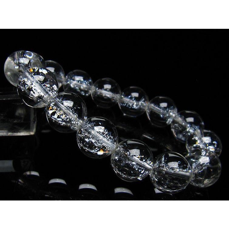 アイリスクォーツ 虹入り レインボークラック水晶 ブレスレット 15mm 