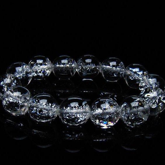 アイリスクォーツ 虹入り レインボークラック水晶 ブレスレット 16mm 