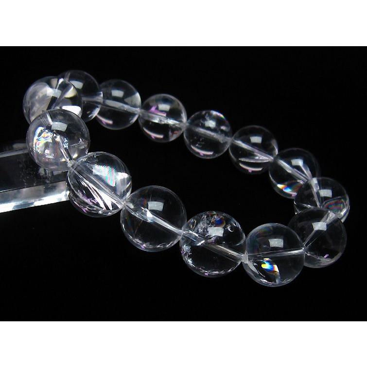 アイリスクォーツ 虹入り レインボー水晶 ブレスレット 16mm t506-1610 