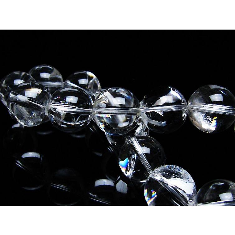 アイリスクォーツ 虹入り レインボー水晶 ブレスレット 15mm t506-2755