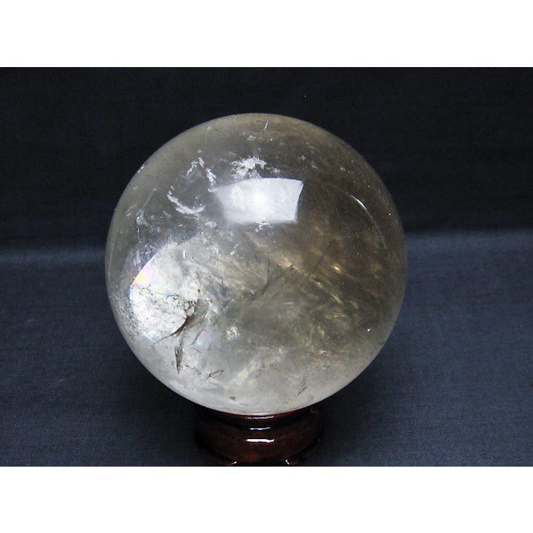 1.1Kg ライトニング水晶 丸玉 91mm t529-5636 : 誠安天然石専門店
