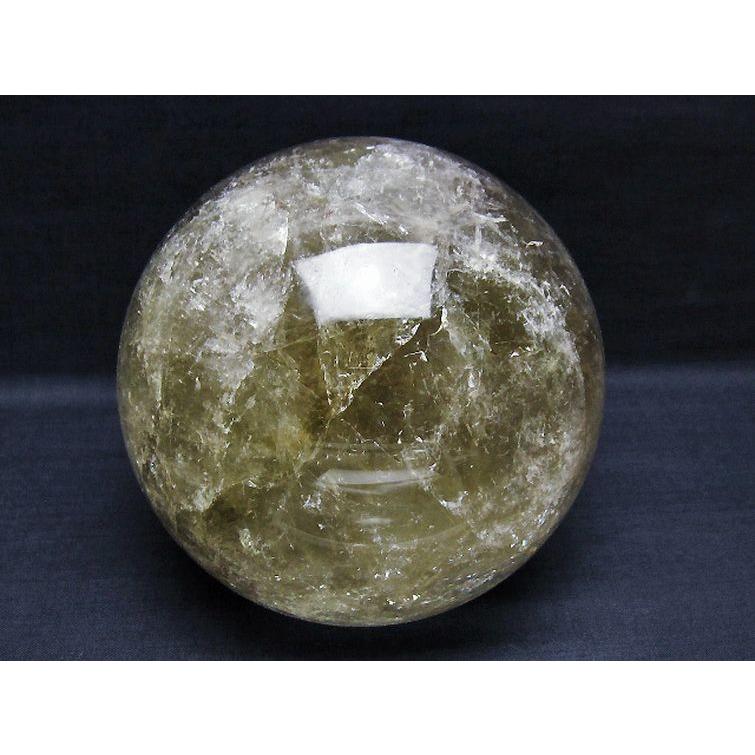 2.7Kg シトリン水晶 丸玉 125mm t529-5874 : 誠安天然石専門店 - 通販