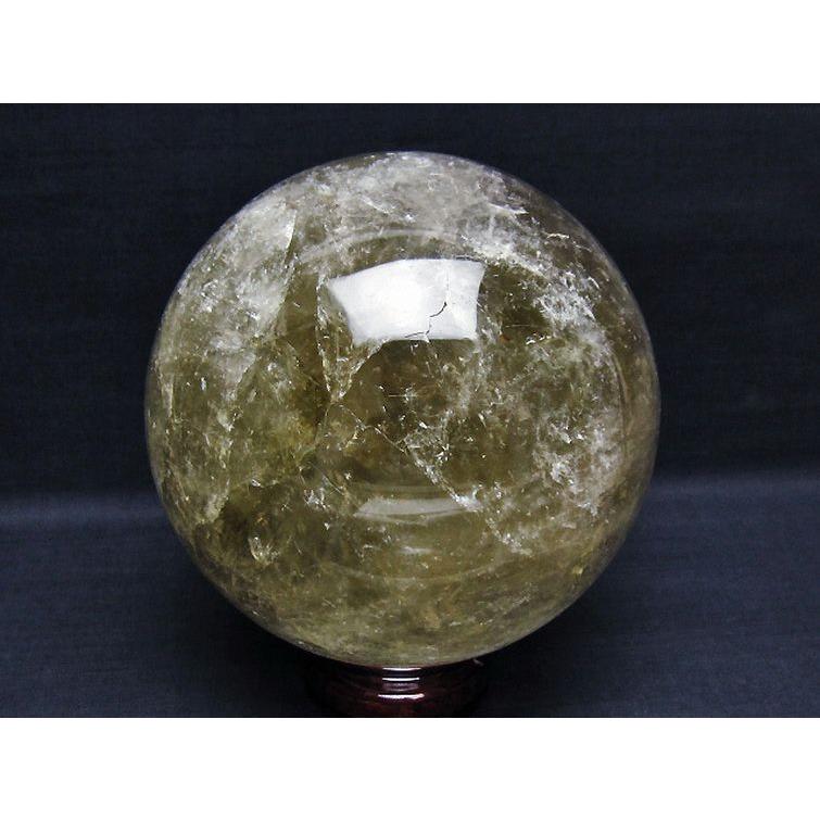 2.7Kg シトリン水晶 丸玉 125mm t529-5874 : 誠安天然石専門店 - 通販