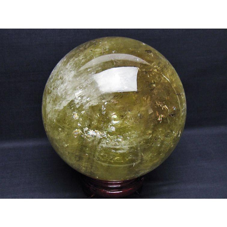 7Kg 虹入り シトリン水晶 丸玉 175mm t529-5947 : 誠安天然石専門店