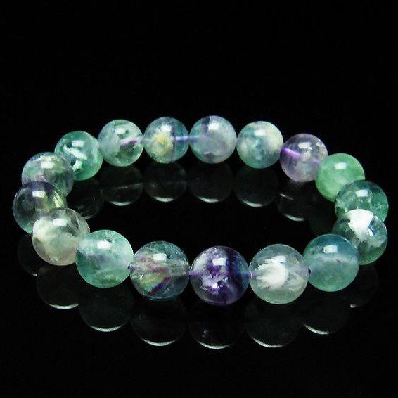 エンジェルフェザー フローライト ブレスレット 12mm t53-4393 : 誠安