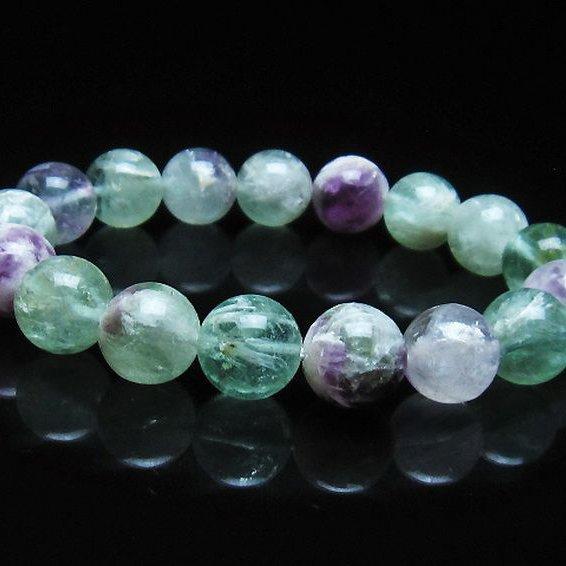 エンジェルフェザー フローライト ブレスレット 12mm t53-4847 : 誠安