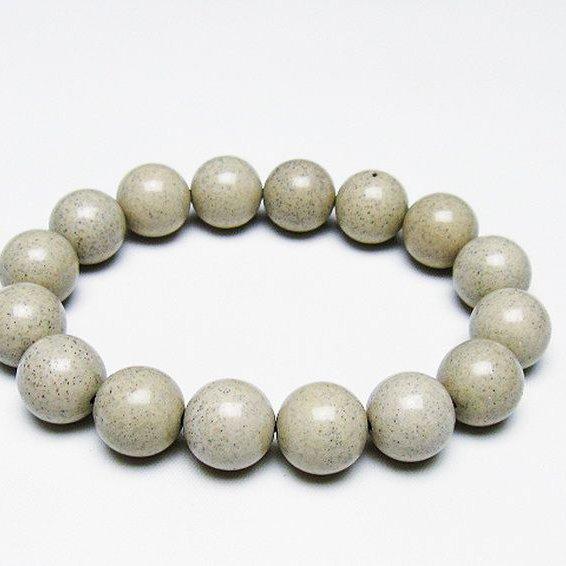 台湾産 北投石 天然ラジウム効果 ブレスレット 14mm t538-2428 : 誠安