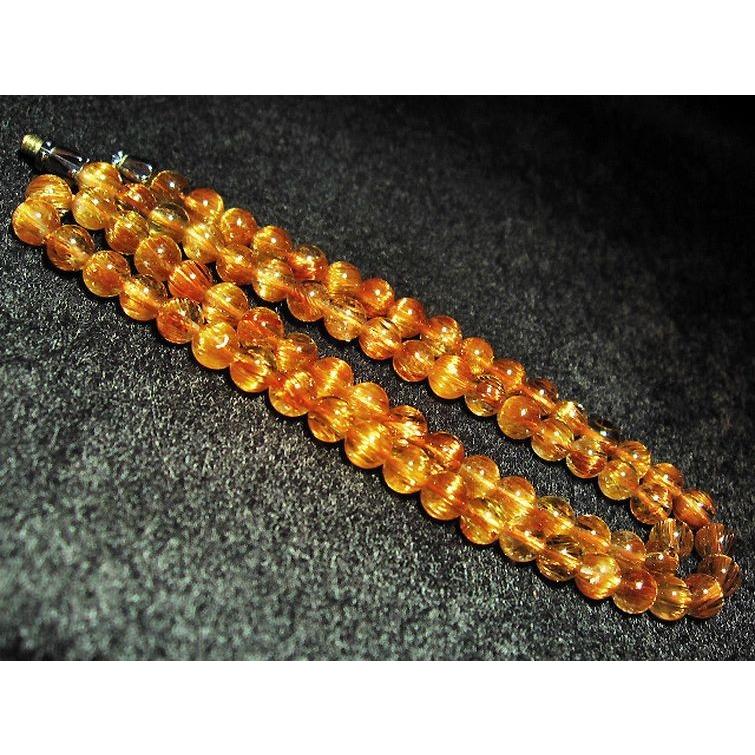 ファイナルグレードルチルクォーツ（金針ルチル水晶） ネックレス 6mm 