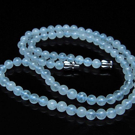 アクアマリン ネックレス 5mm t556-3601 : 誠安天然石専門店 - 通販