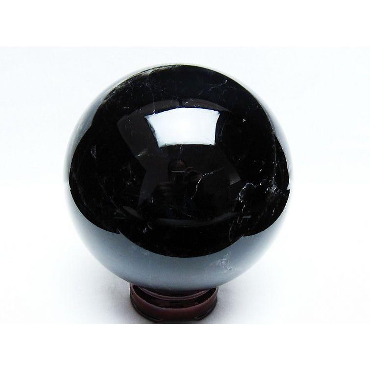 2.7Kg モリオン 純天然 黒水晶 丸玉 125mm t572-10465 : 誠安天然石 