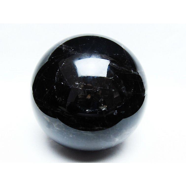 2.8Kg モリオン 純天然 黒水晶 丸玉 125mm t572-10489 : 誠安天然石