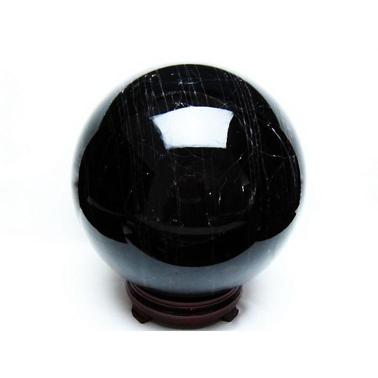 12.1Kg モリオン 純天然 黒水晶 丸玉 210mm t572-10871 : 誠安天然石