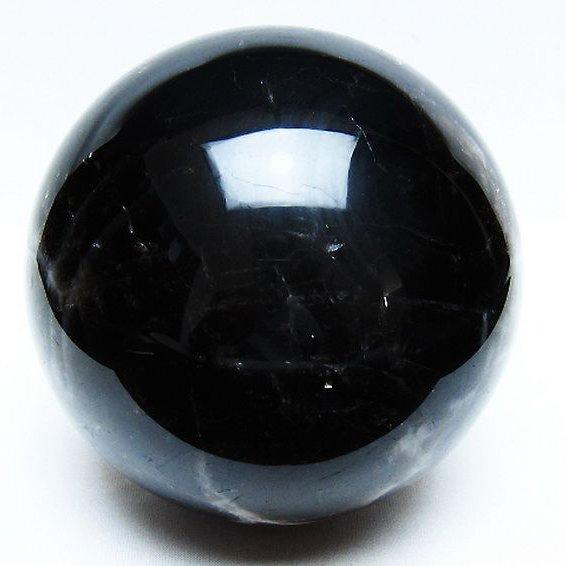 2.2Kg モリオン 純天然 黒水晶 丸玉 120mm t572-11207 : 誠安天然石