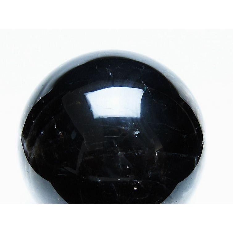 2.2Kg モリオン 純天然 黒水晶 丸玉 120mm t572-11207 : 誠安天然石