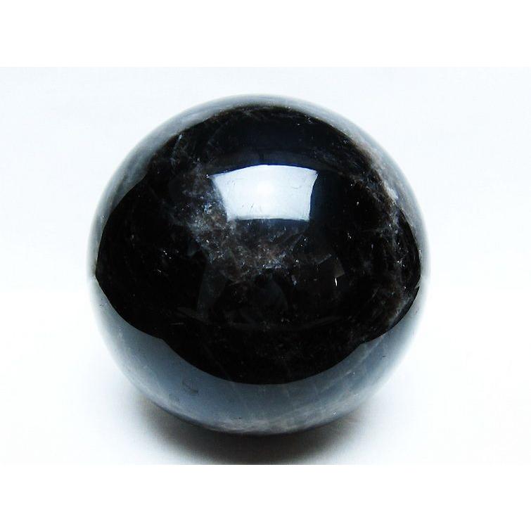 3.9Kg モリオン 純天然 黒水晶 丸玉 145mm t572-11232 : 誠安天然石