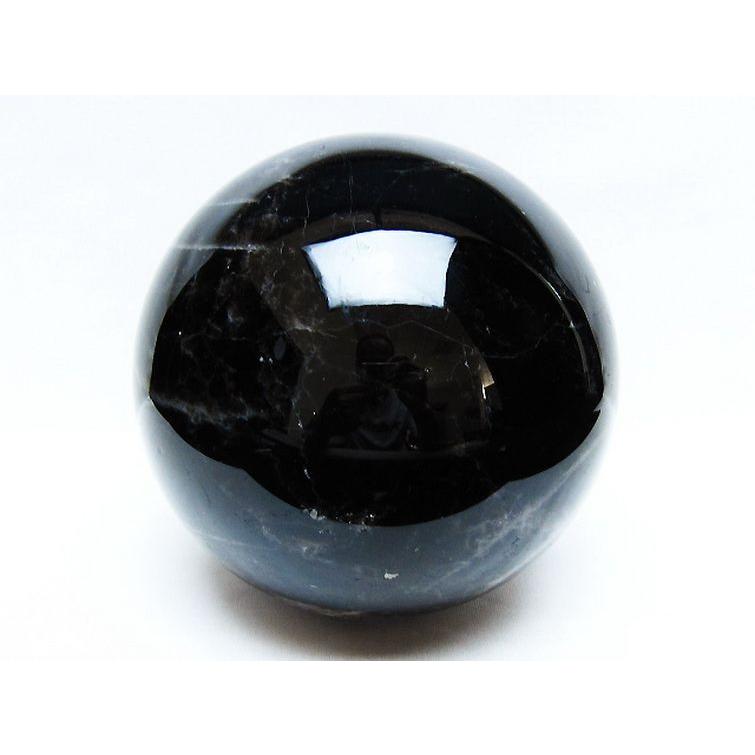 3.5Kg モリオン 純天然 黒水晶 丸玉 140mm t572-11241_1