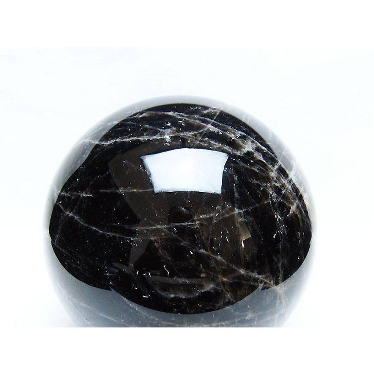 3.4Kg モリオン 純天然 黒水晶 丸玉 137mm t572-11344 : 誠安
