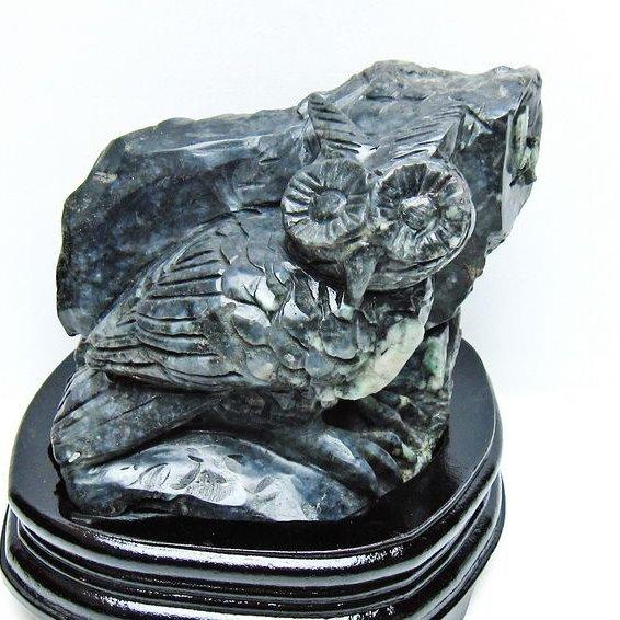 ☆フクロウ 梟 水晶 天然石 オブジェ 置物 鉱物 2kg 古い 【公式通販】