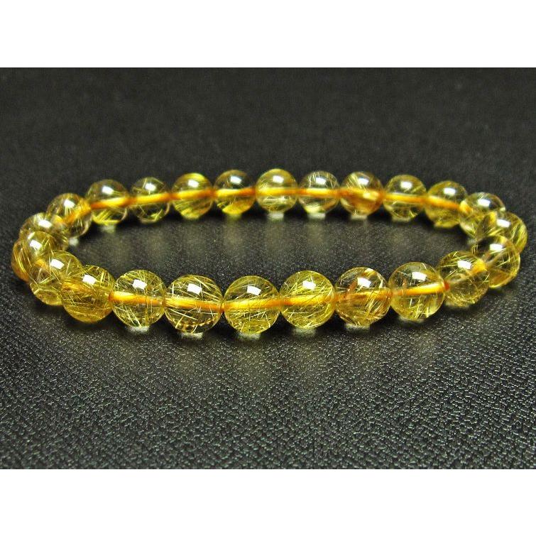 ルチルクォーツ ブレスレット ゴールドタイチンルチル 8mm t6-5318 