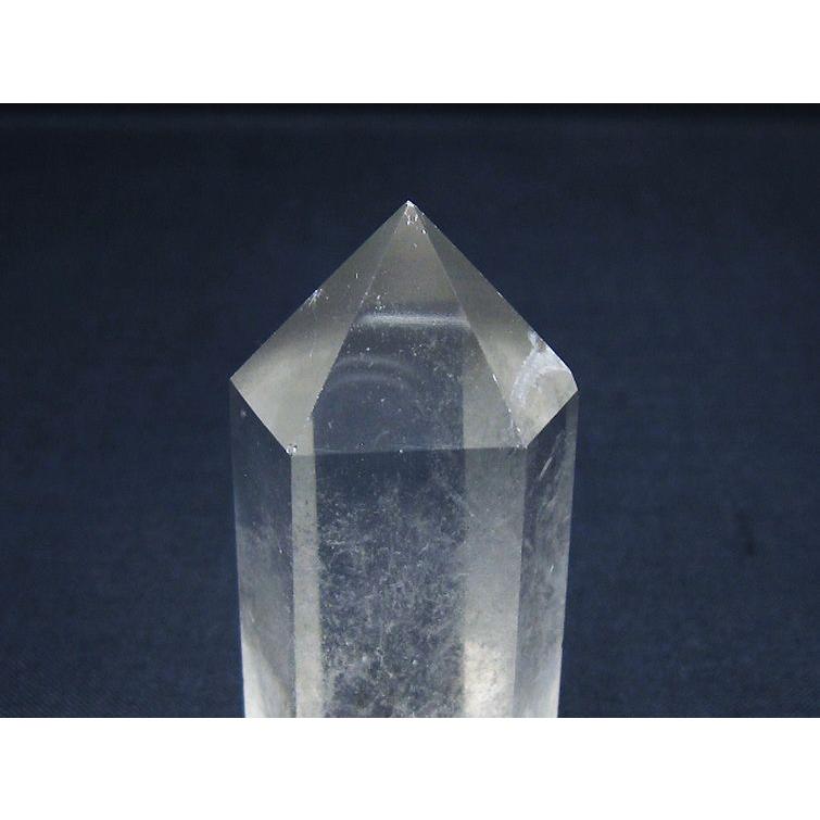 高透明 影山入り ヒマラヤ 綺麗☆天然水晶六角柱 台座付き 高品質 水晶 六角柱 特大虹入り 432g G-58 | chu2stone