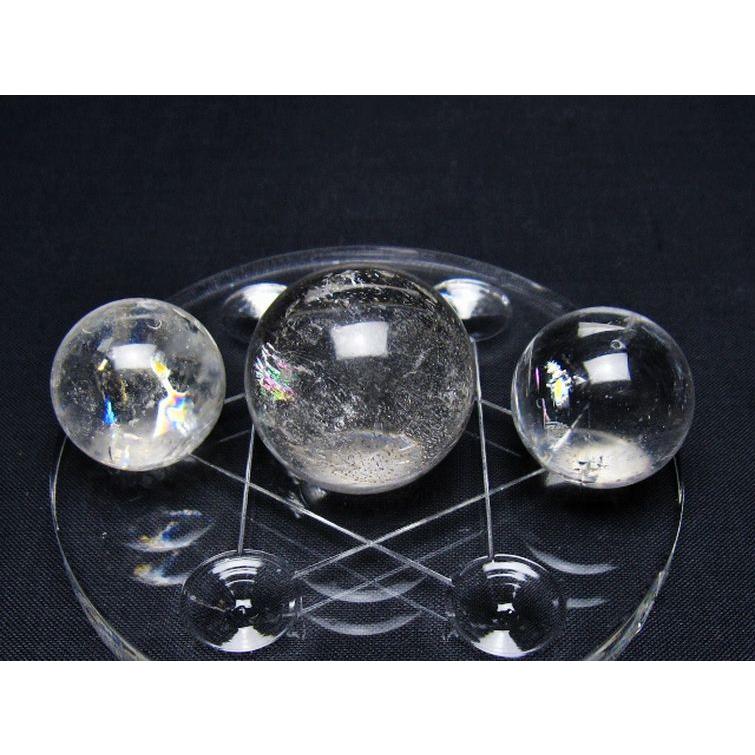 虹入り ヒマラヤ水晶 丸玉 七星陣 25mm t602-2845 : 誠安天然石専門店