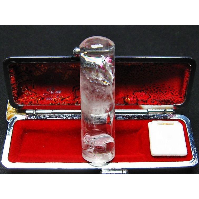 本水晶 印材 (15mm) 虹入り アイリスクォーツ ヒマラヤ水晶 水晶