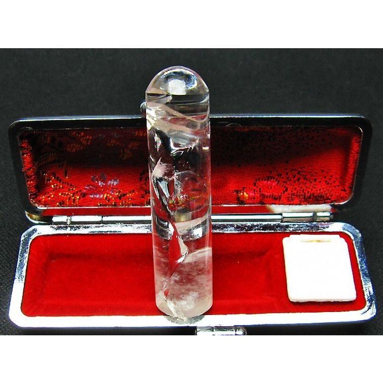 本水晶 印材 (14mm) 虹入り アイリスクォーツ ヒマラヤ水晶 水晶