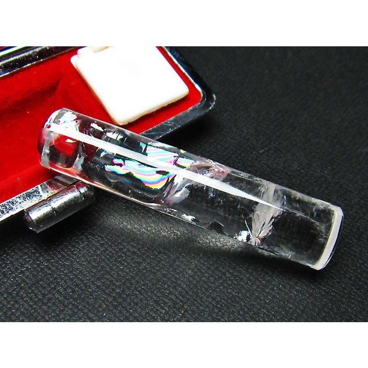 本水晶 印材 (11mm) 虹入り アイリスクォーツ ヒマラヤ水晶 水晶