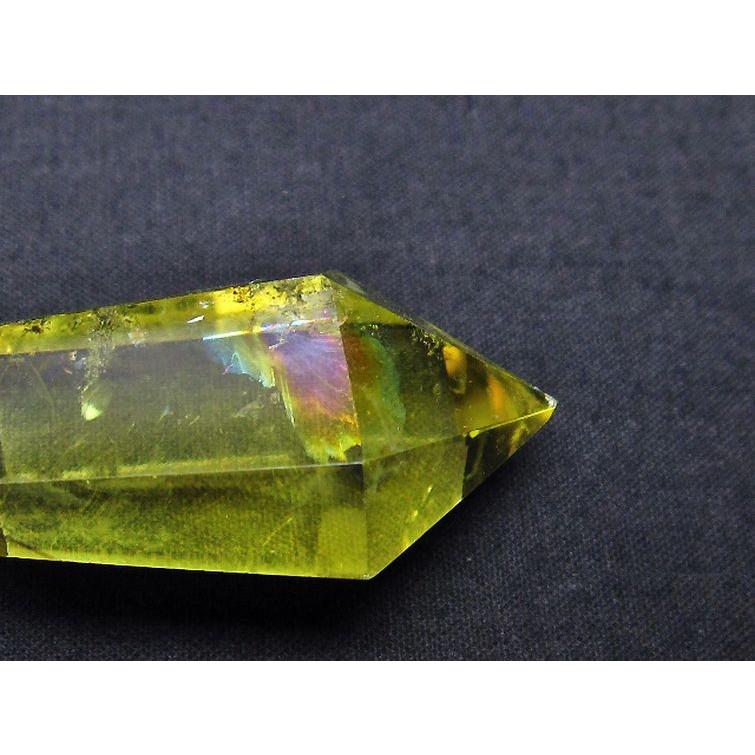 虹入り シトリン水晶ダブルポイント t61-13155 : 誠安天然石専門店