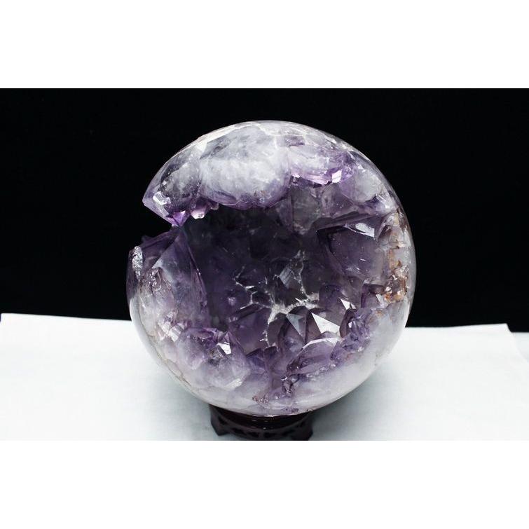 M1837☆アメジスト丸玉直径128mm3.0Kg☆天然石☆N51004 GOLD STONE アメジスト 紫水晶 丸玉 ブラジル バイーア州産 AAA 直径約