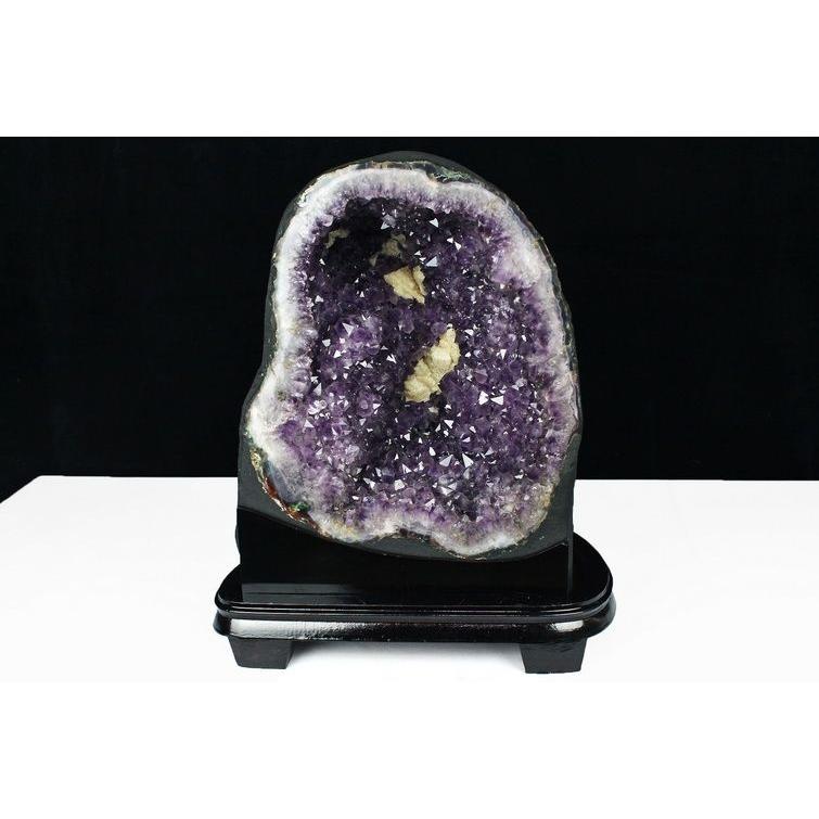 24.8Kg アメジストドーム ブラジル産 カルサイト共生 台座付き同梱不可
