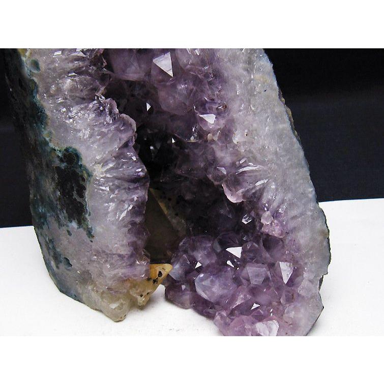 濃紫　ウルグアイ　アメジストフラワー　カルサイト共生　紫水晶　アメジスト ウルグアイ産 カルサイトフラワーアメジストクラスター t614-9198 : 誠