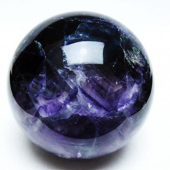 天然石 ＊ 丸玉 フローライト お守り 置物 約115mm 【公式通販】