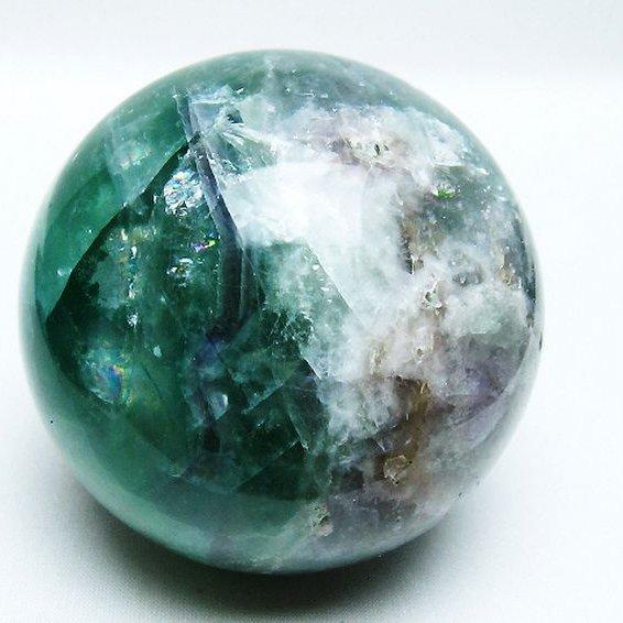 1.1Kg フローライト 丸玉 86mm t616-4762 : 誠安天然石専門店 - 通販