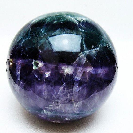 2.1Kg フローライト 丸玉 113mm t616-4827 : 誠安天然石専門店