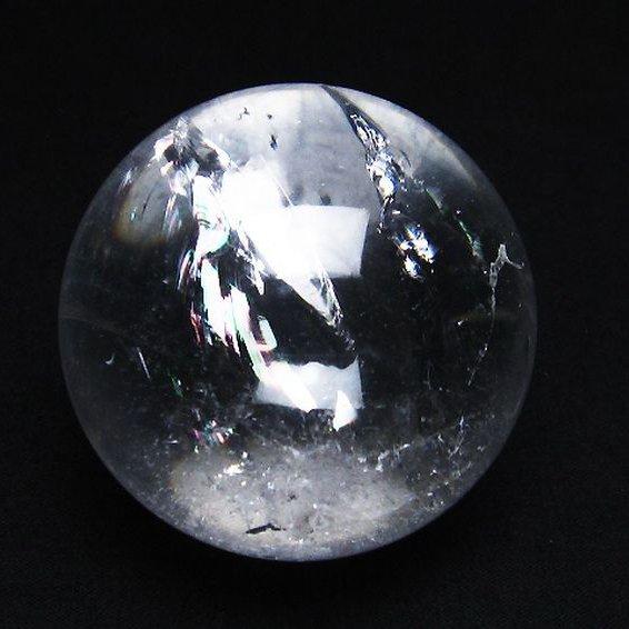 虹入り ヒマラヤ水晶 丸玉 50mm t62-15053 : 誠安天然石専門店 - 通販