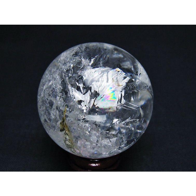 虹入り ヒマラヤ水晶 丸玉 46mm t62-15829 : 誠安天然石専門店 - 通販