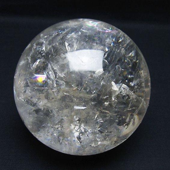 虹入り ヒマラヤ水晶 丸玉 87mm t62-16327 : 誠安天然石専門店 - 通販
