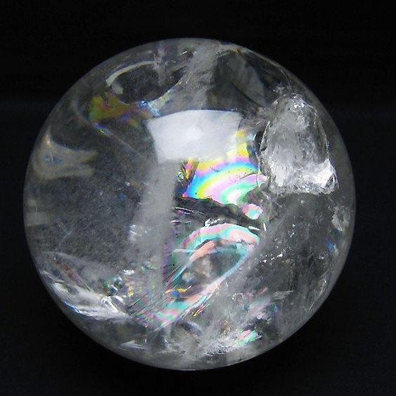 1.3Kg 虹入り ヒマラヤ水晶 丸玉 100mm t62-16329 : 誠安天然石専門店