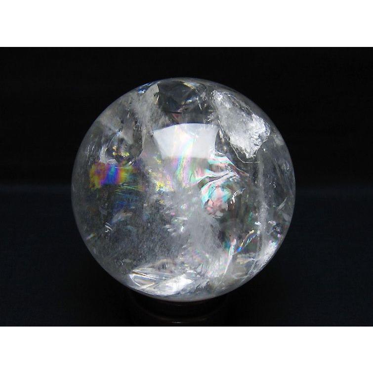 1.3Kg 虹入り ヒマラヤ水晶 丸玉 100mm t62-16329 : 誠安天然石専門店