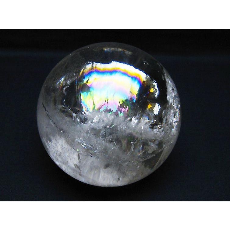1.4Kg 虹入り ヒマラヤ水晶 丸玉 100mm t62-16330 : 誠安天然石専門店