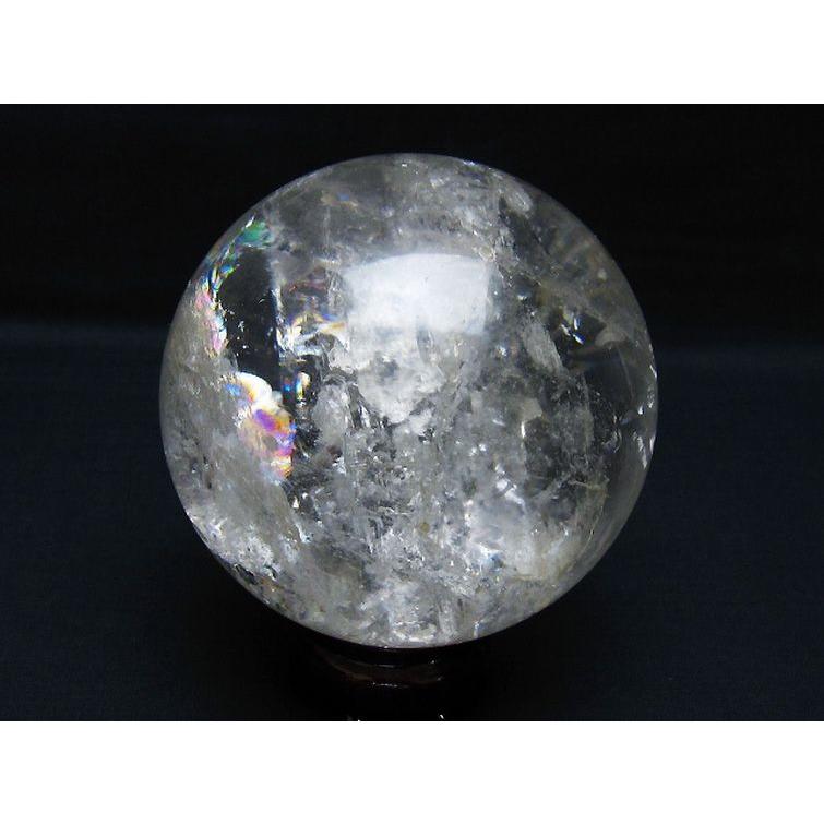 1.2Kg 虹入り ヒマラヤ水晶 丸玉 94mm t62-16336 : 誠安天然石専門店