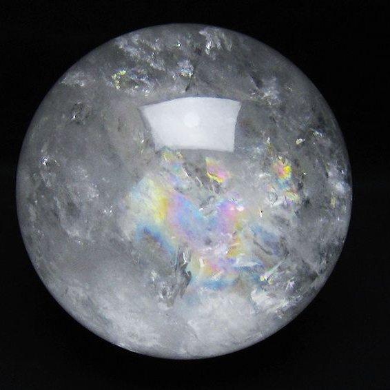 2.4Kg 虹入り ヒマラヤ水晶 丸玉 125mm t62-16338 : 誠安天然石専門店