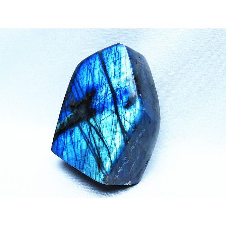 ラブラドライト 原石 ルース 青色と黒色の石の置物 約30cm