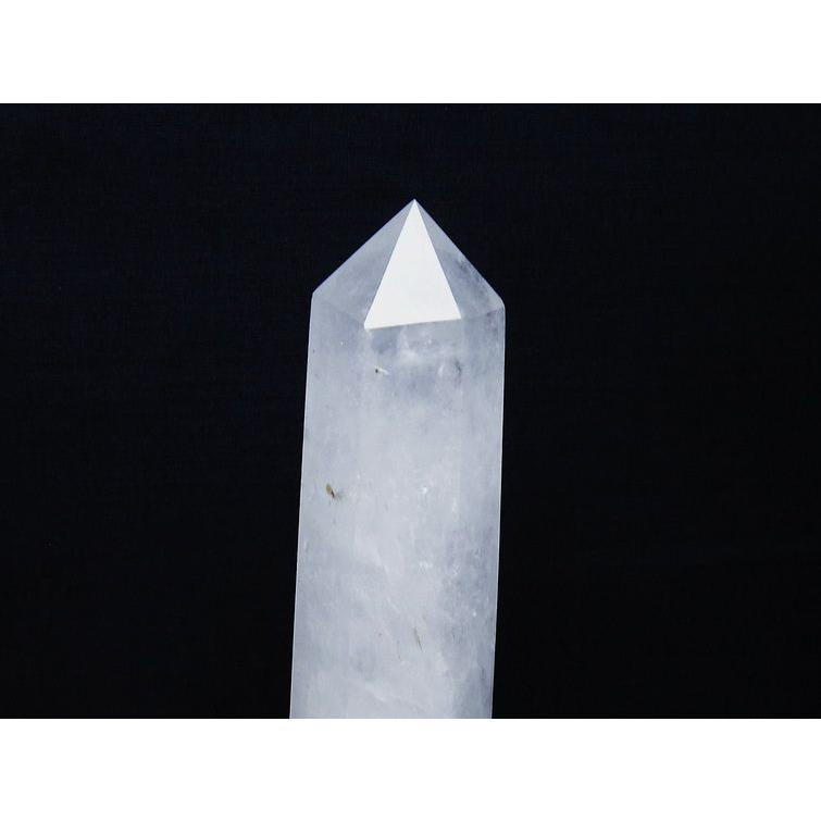 ヒマラヤ 水晶　台座付き ヒマラヤ水晶 六角柱 大型ポイント原石 高さ30cm｜台座付き 高波動